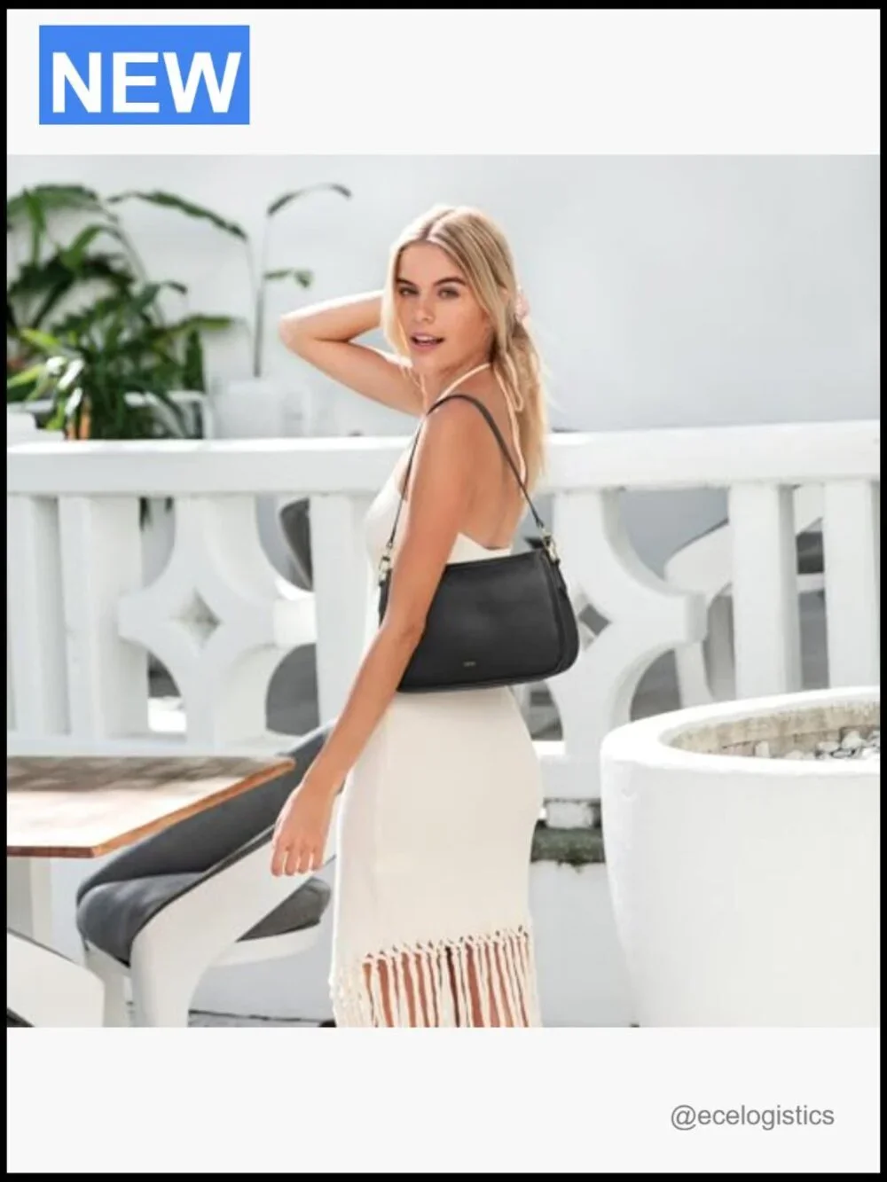 Medium Leather Hobo Bag with 2 Removable Straps